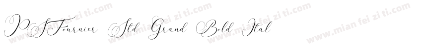 PSFournier Std Grand Bold Italic字体转换